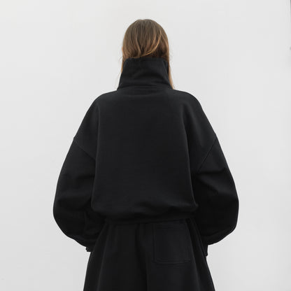Balloon Fleece Quarter Zip (Black)