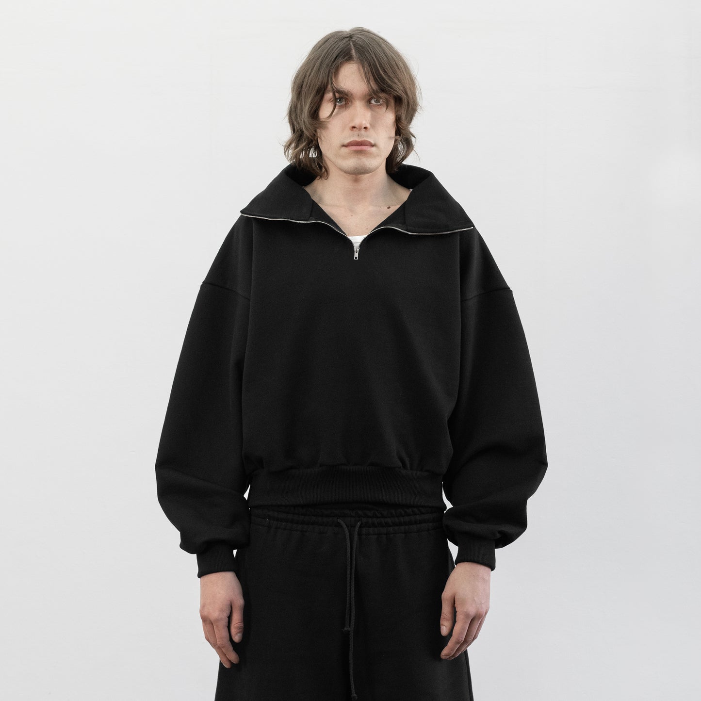 Balloon Fleece Quarter Zip (Black)