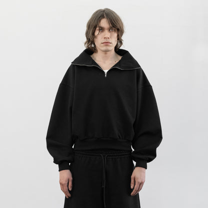 Balloon Fleece Quarter Zip (Black)