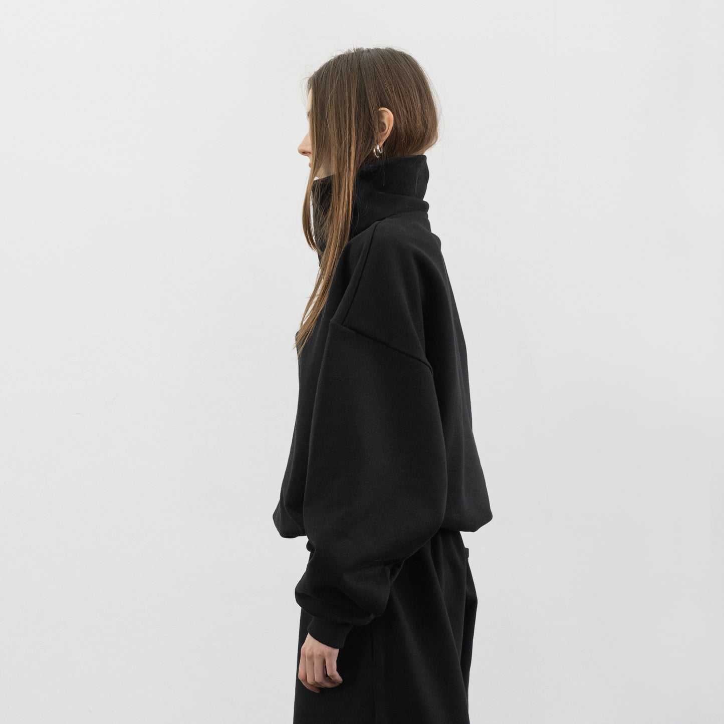 Balloon Fleece Quarter Zip (Black)