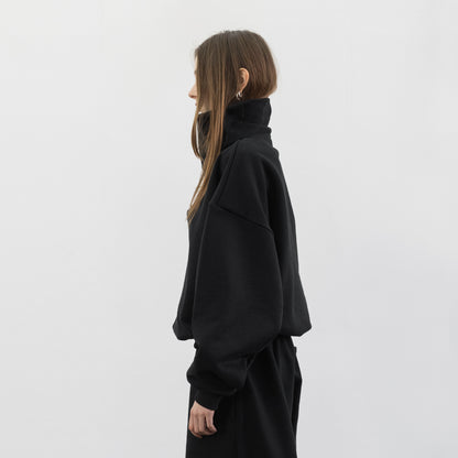 Balloon Fleece Quarter Zip (Black)