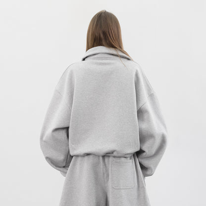 Balloon Fleece Quarter Zip (Grey)